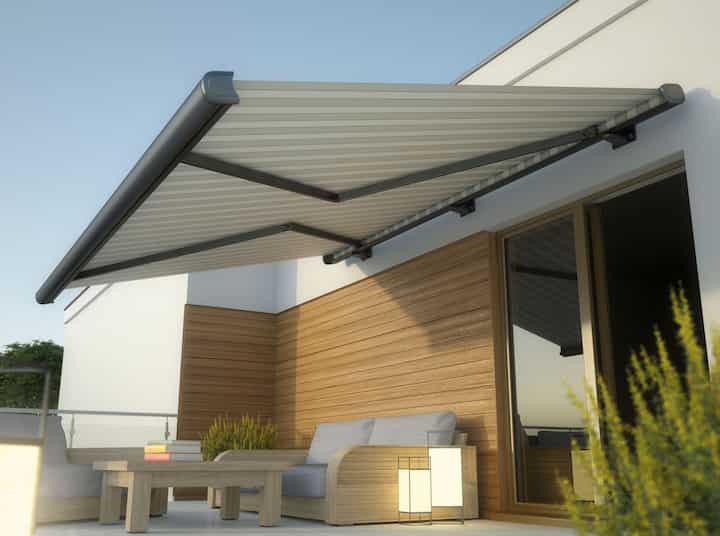 Convenient retracable awning for outdoor space in Albany, NY.
